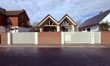 Aluminium schuifpoort met LED-verlichting RAL1013 — Kanne